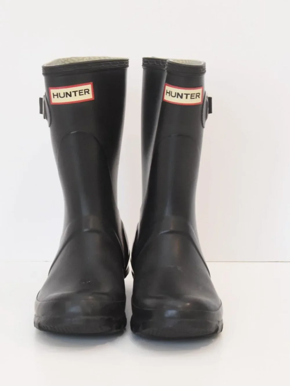 Hunter Original Short Rain Boots Black Waterproof Women's US 7 UK 5